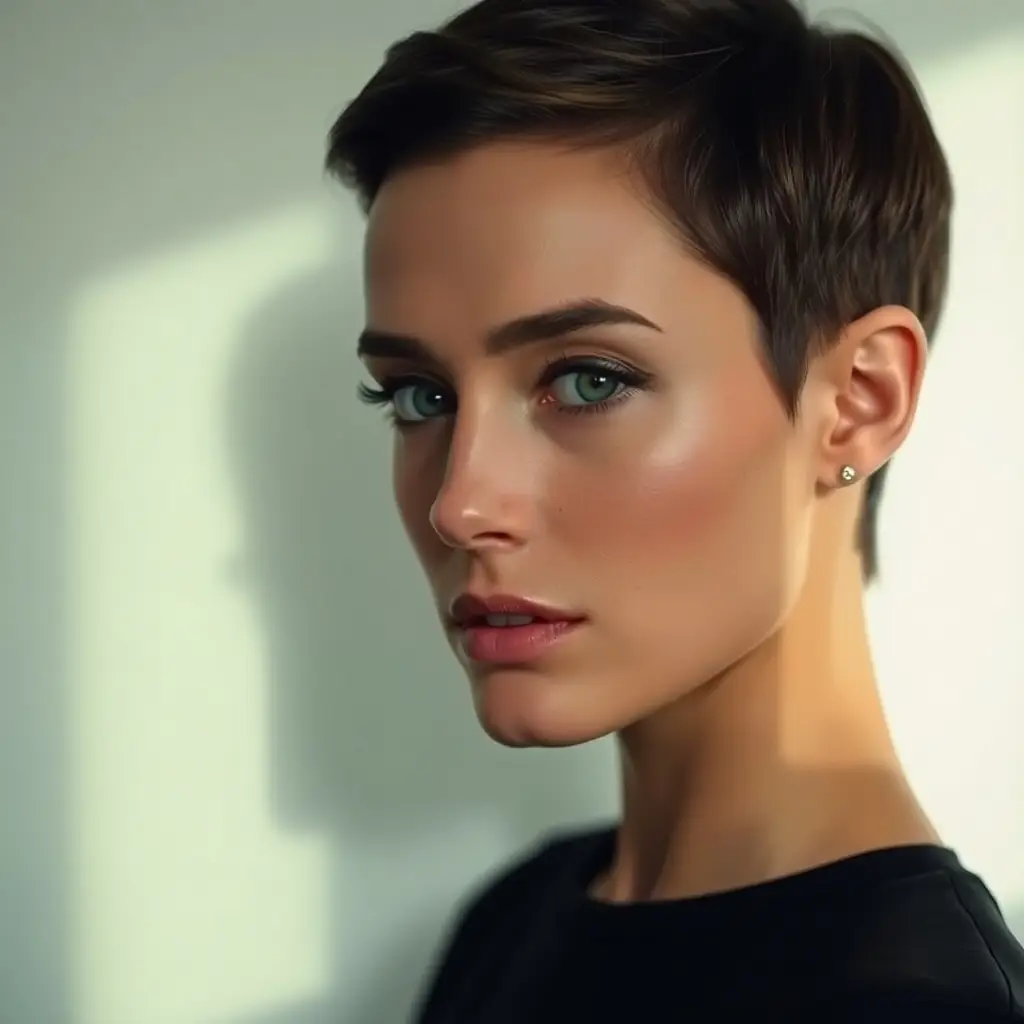 Women with bixie haircuts showcasing a blend of pixie and bob styles, featuring short, chic, and modern hairstyles.