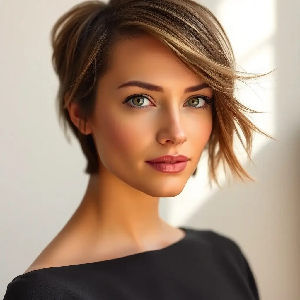 Women with bixie haircuts showcasing a blend of pixie and bob styles, featuring short, chic, and modern hairstyles.