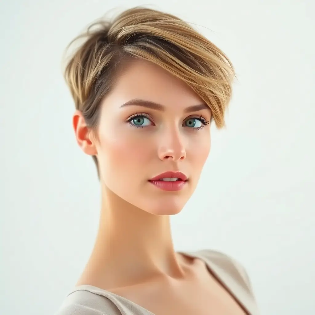 Women with bixie haircuts showcasing a blend of pixie and bob styles, featuring short, chic, and modern hairstyles.