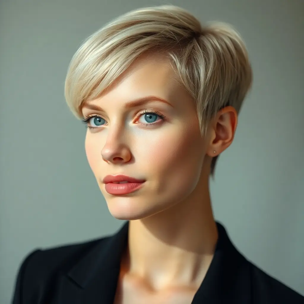 Women with bixie haircuts showcasing a blend of pixie and bob styles, featuring short, chic, and modern hairstyles.