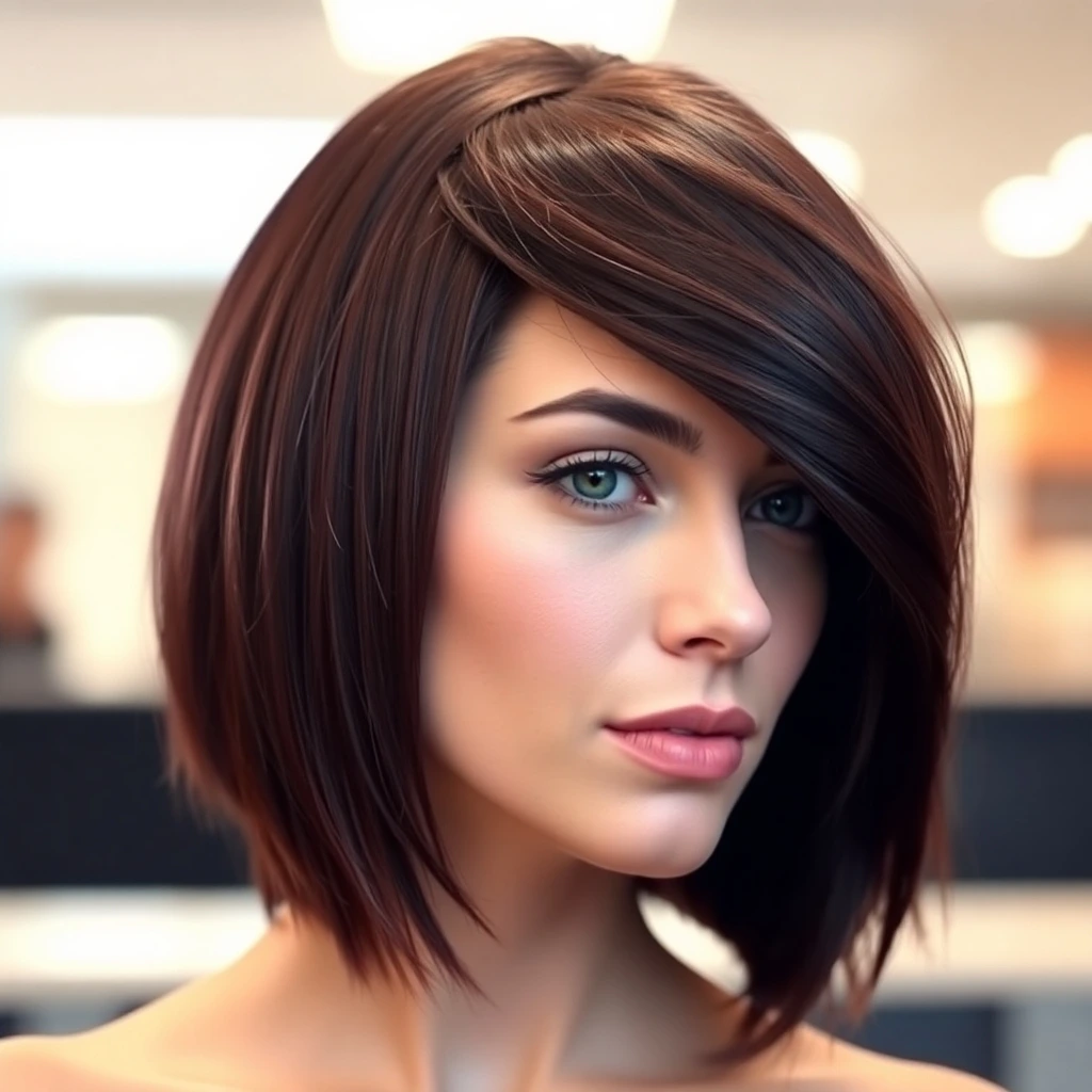 Women with asymmetric haircuts showcasing bold, edgy, and modern hairstyles with uneven lengths for a unique and stylish look.