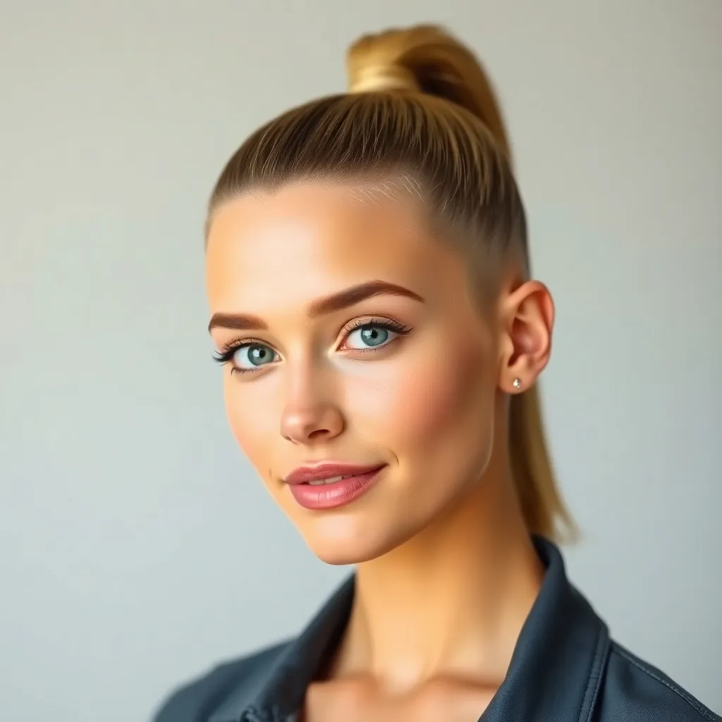 Women with undercut ponytail hairstyles showcasing edgy, versatile, and modern looks with shaved sides and sleek ponytails.