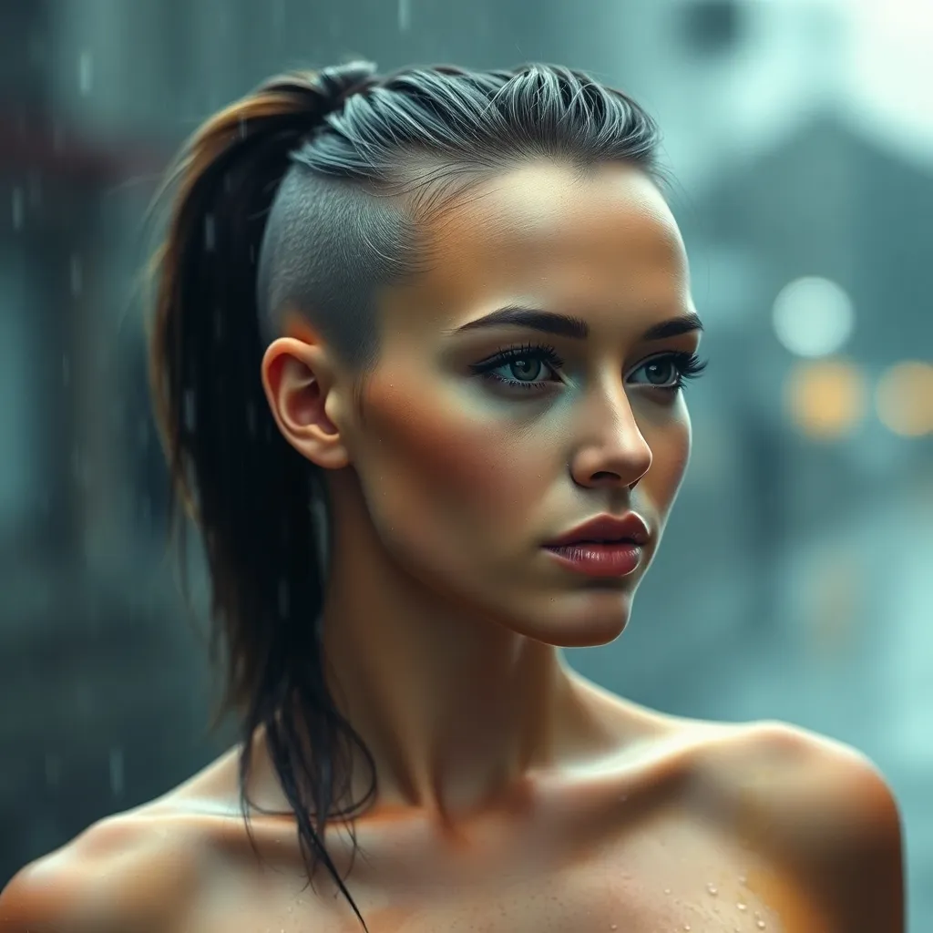 Women with undercut ponytail hairstyles showcasing edgy, versatile, and modern looks with shaved sides and sleek ponytails.