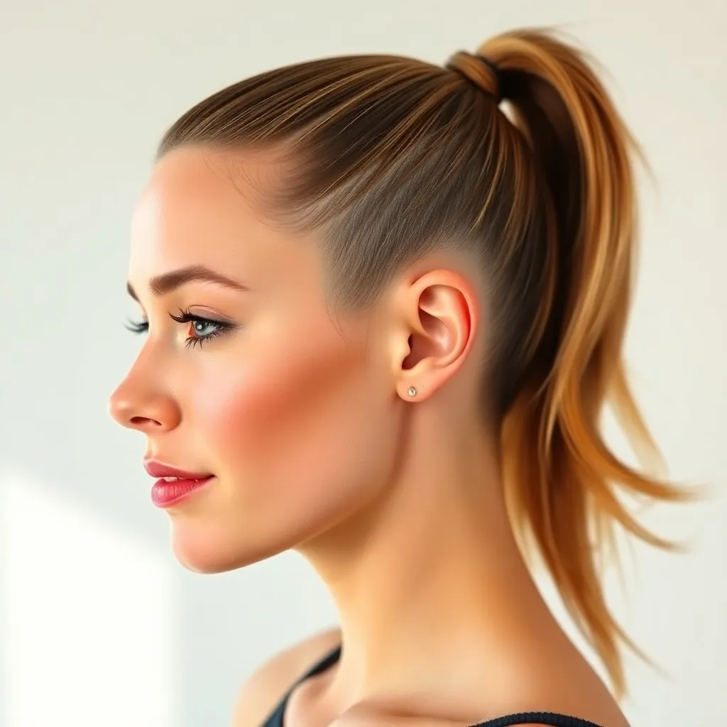 Women with undercut ponytail hairstyles showcasing edgy, versatile, and modern looks with shaved sides and sleek ponytails.