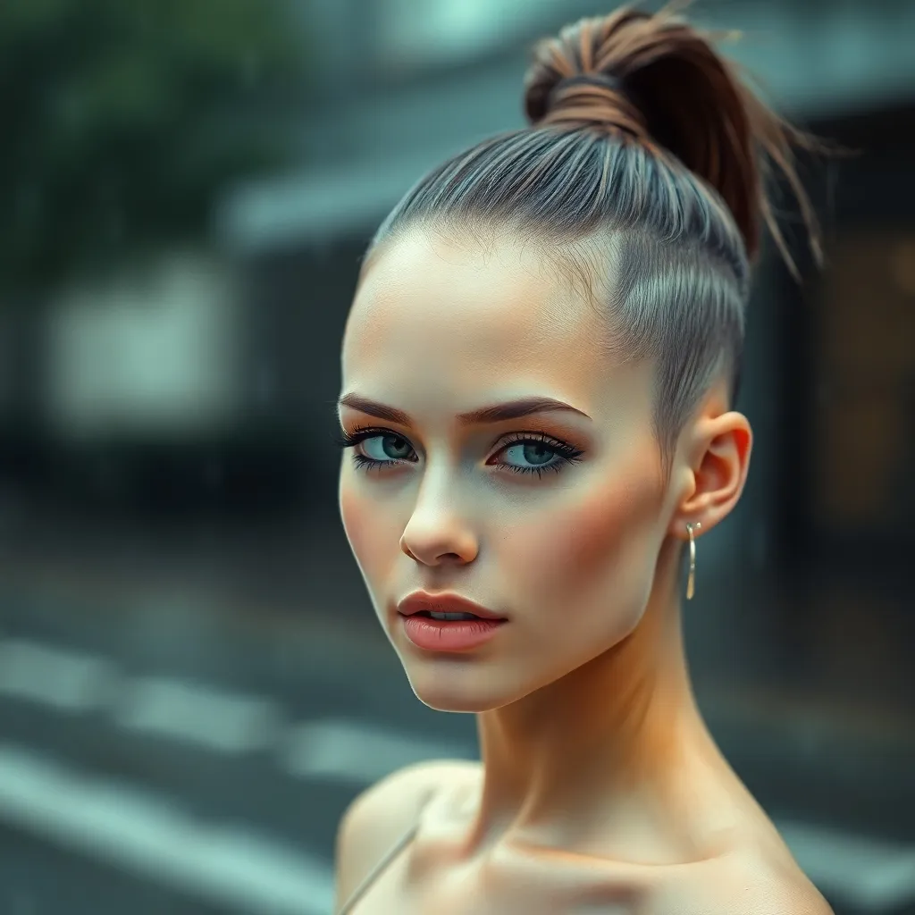 Women with undercut ponytail hairstyles showcasing edgy, versatile, and modern looks with shaved sides and sleek ponytails.