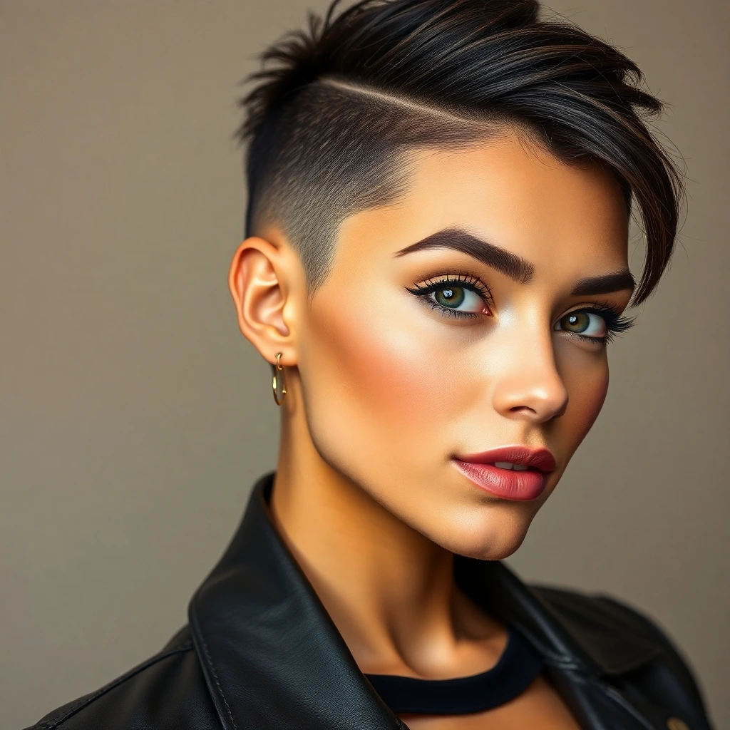 Women with classic undercut hairstyles showcasing bold, edgy, and versatile short haircuts